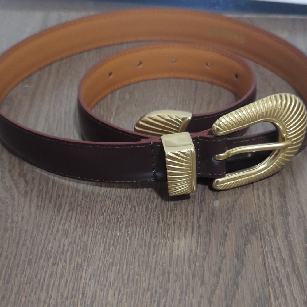 Stylish Brown and Gold Belt